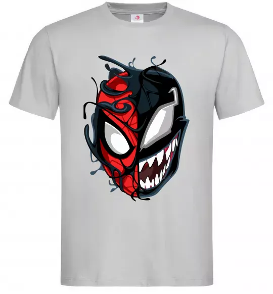 Мужская футболка Spiderman Venom Серый фото