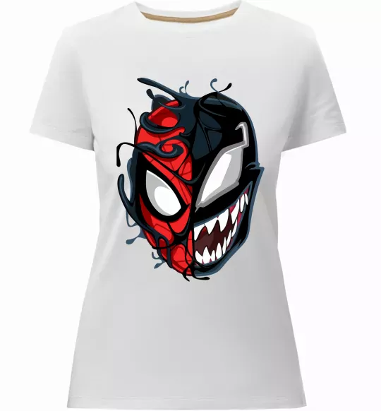 Женская премиум футболка Spiderman Venom Белый фото