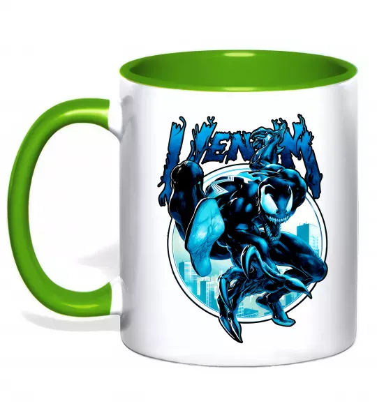 Чашка с цветной ручкой Venom Marvel comics Зеленый фото