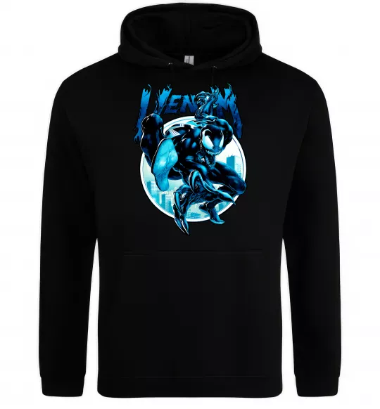 Мужская толстовка (худи) Venom Marvel comics Черный фото
