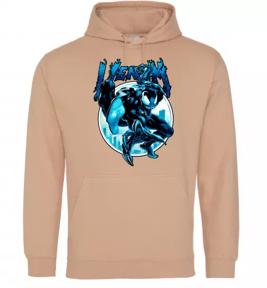 Женская толстовка (худи) Venom Marvel comics Песочный фото