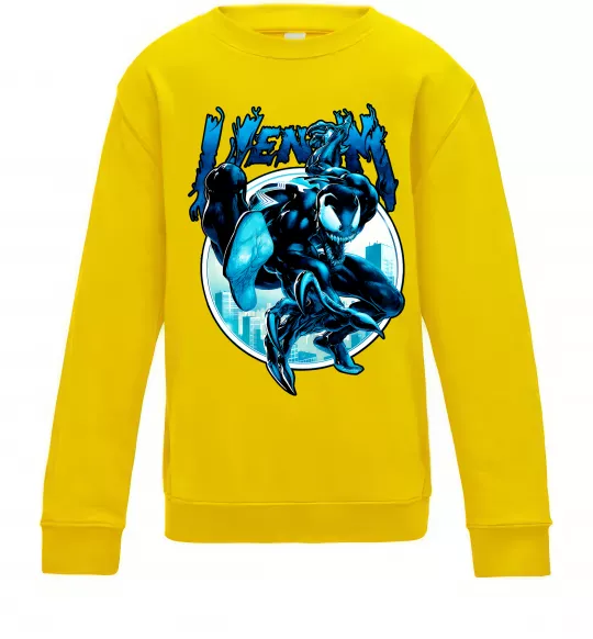 Детский Свитшот Venom Marvel comics Солнечно желтый фото