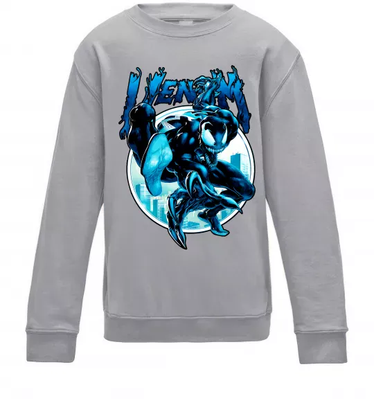 Детский Свитшот Venom Marvel comics Серый меланж фото