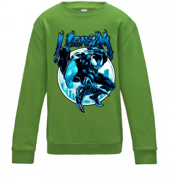 Детский Свитшот Venom Marvel comics Лаймовый фото