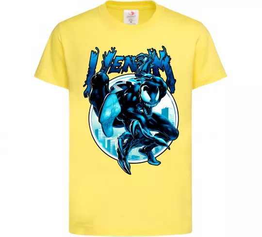 Детская футболка Venom Marvel comics Лимонный фото