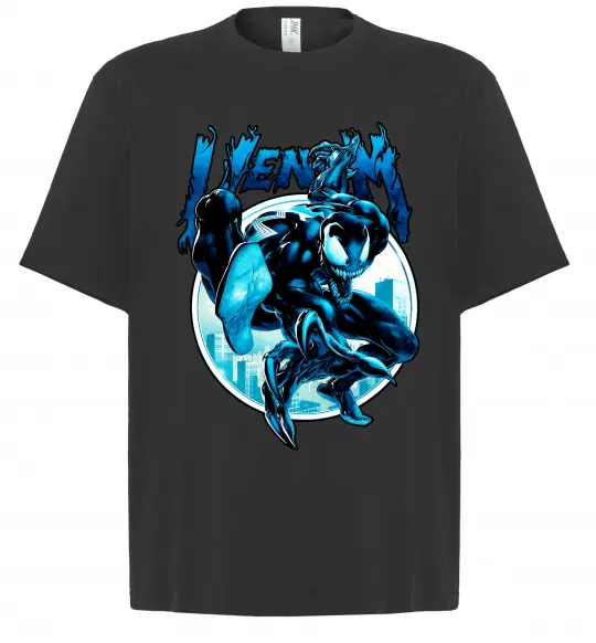 Футболка Оверсайз Venom Marvel comics Чорний фото