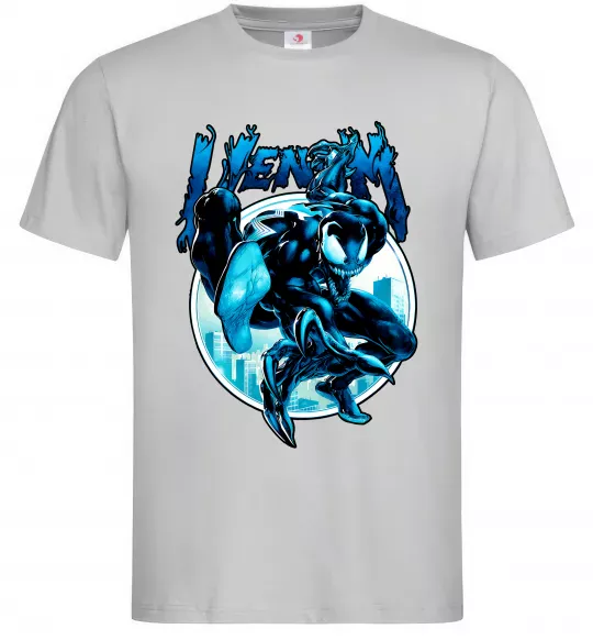 Мужская футболка Venom Marvel comics Серый фото