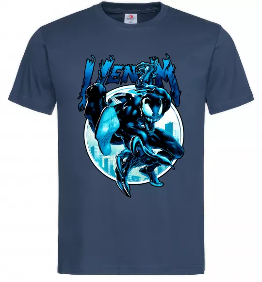 Мужская футболка Venom Marvel comics Темно-синий фото