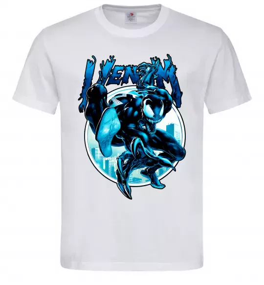 Мужская футболка Venom Marvel comics Белый фото