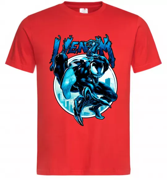 Мужская футболка Venom Marvel comics Красный фото