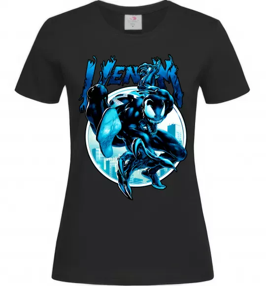 Жіноча футболка Venom Marvel comics Чорний фото