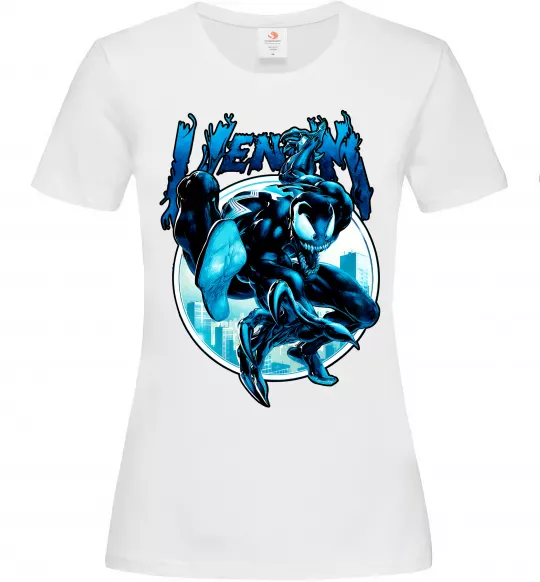 Жіноча футболка Venom Marvel comics Білий фото