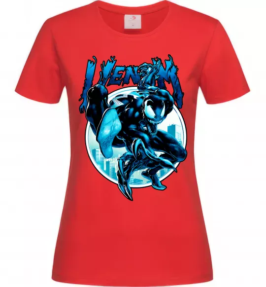 Жіноча футболка Venom Marvel comics Червоний фото