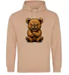 Мужская толстовка (худи) Ведмідь злий Песочный фото