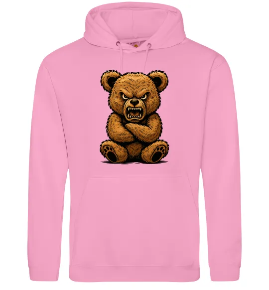 Жіноча толстовка (худі) Ведмідь злий Рожевий фото