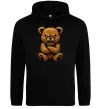 Жіноча толстовка (худі) Ведмідь злий Чорний фото