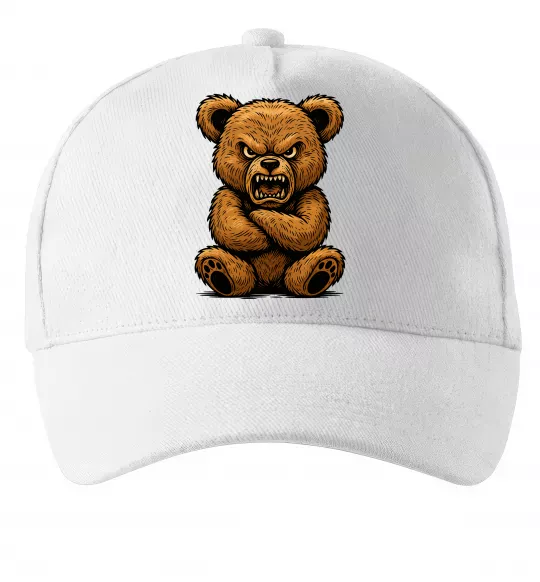 Кепка Ведмідь злий Білий фото