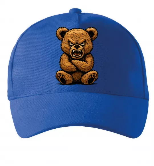 Кепка Ведмідь злий Яскраво-синій фото