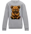 Детский Свитшот Ведмідь злий Серый меланж фото