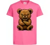 Дитяча футболка Ведмідь злий Яскраво-рожевий фото