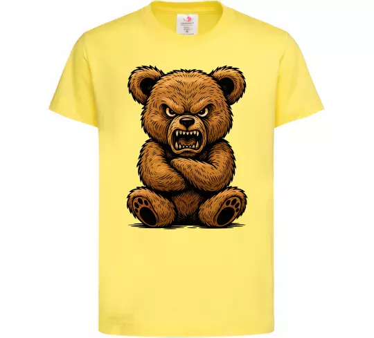 Дитяча футболка Ведмідь злий Лимонний фото