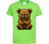 Дитяча футболка Ведмідь злий Лаймовий фото