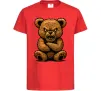 Дитяча футболка Ведмідь злий Червоний фото