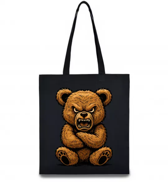 Эко-сумка Ведмідь злий Черный фото