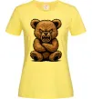 Женская футболка Ведмідь злий Лимонный фото