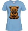 Женская футболка Ведмідь злий Голубой фото