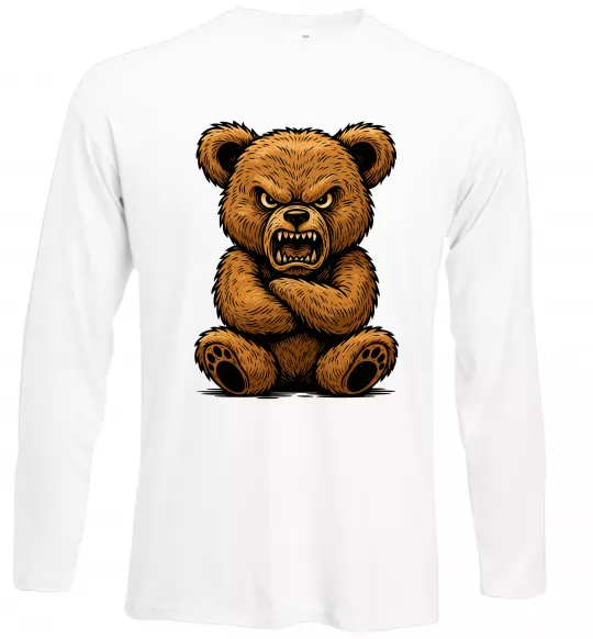 Лонгслив Ведмідь злий Белый фото