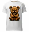 Чоловіча преміум футболка Ведмідь злий Білий фото