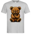 Мужская футболка Ведмідь злий Серый Мужская футболка Ведмідь злий Серый фото