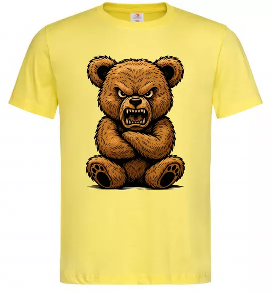 Мужская футболка Ведмідь злий Лимонный фото
