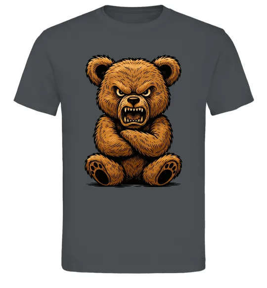 Мужская футболка Ведмідь злий Графит фото
