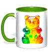 Чашка с цветной ручкой Gummy bear Зеленый Чашка с цветной ручкой Gummy bear Зеленый фото