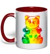 Чашка с цветной ручкой Gummy bear Красный Чашка с цветной ручкой Gummy bear Красный фото