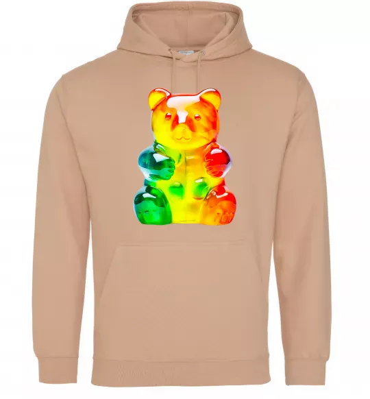 Мужская толстовка (худи) Gummy bear Песочный фото