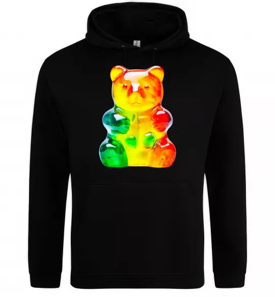 Женская толстовка (худи) Gummy bear Черный фото