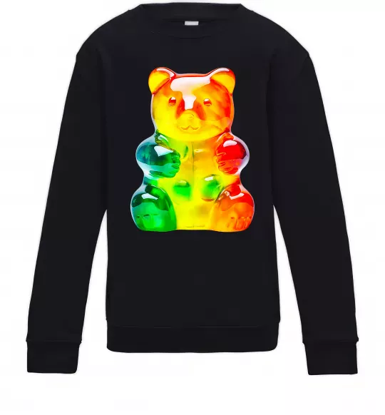 Детский Свитшот Gummy bear Черный фото