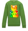 Детский Свитшот Gummy bear Лаймовый фото