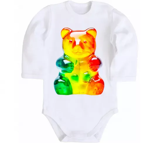 Детский боди Gummy bear Белый фото