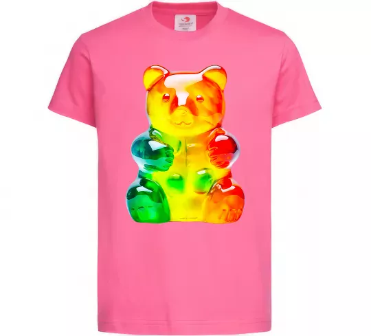 Дитяча футболка Gummy bear Яскраво-рожевий фото