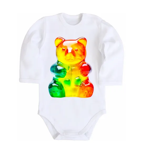 Детский боди Gummy bear Белый фото