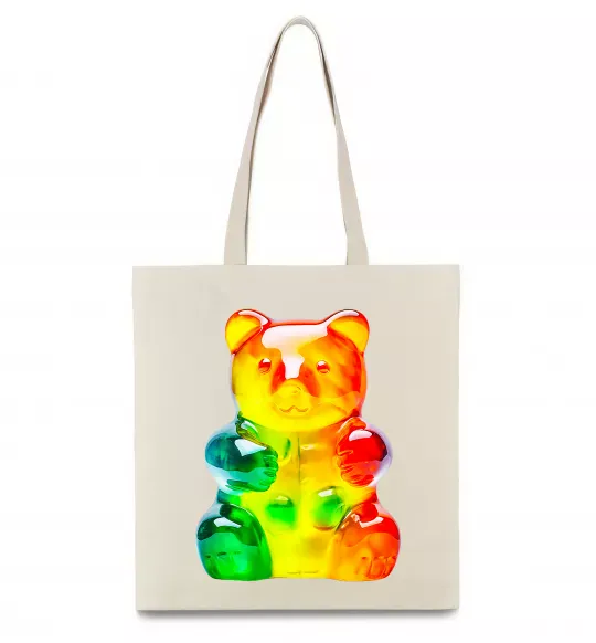 Эко-сумка Gummy bear Бежевый фото