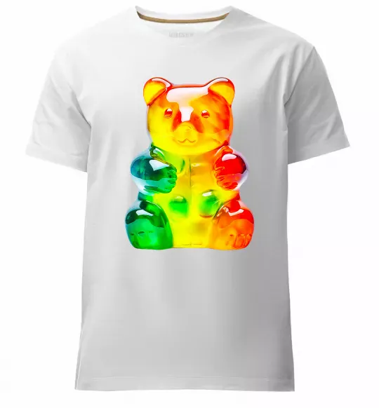 Чоловіча преміум футболка Gummy bear Білий фото