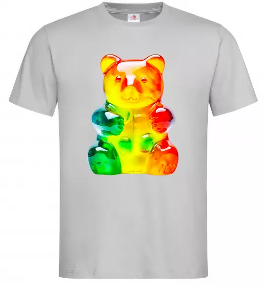 Мужская футболка Gummy bear Серый фото