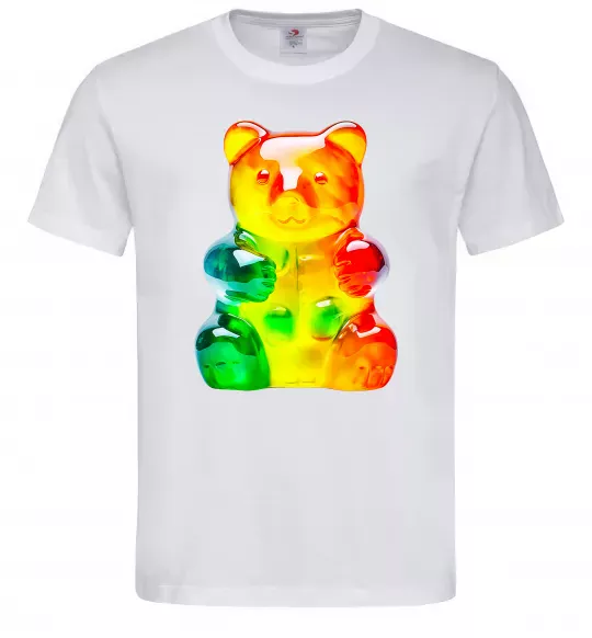 Мужская футболка Gummy bear Белый фото