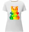 Женская премиум футболка Gummy bear Белый фото