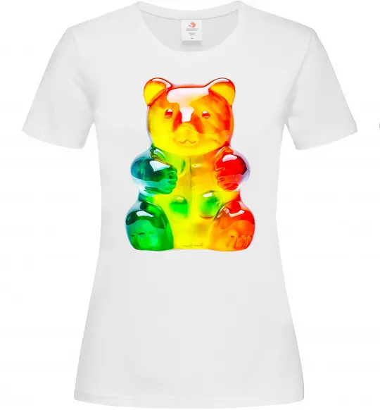 Женская футболка Gummy bear Белый фото